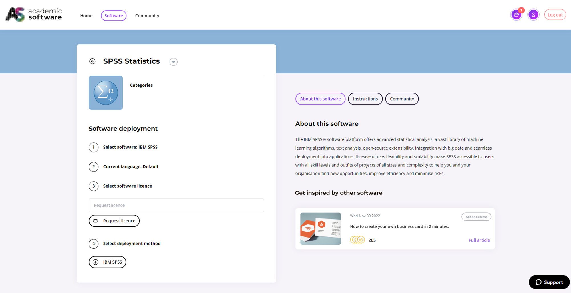 SPSS tile plattform - free for edu SPSS tile plattform - free for edu