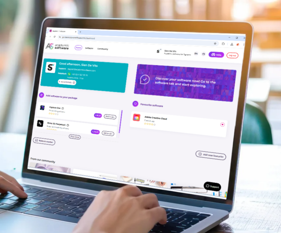 Academic Software plattform mockup Academic Software plattform mockup