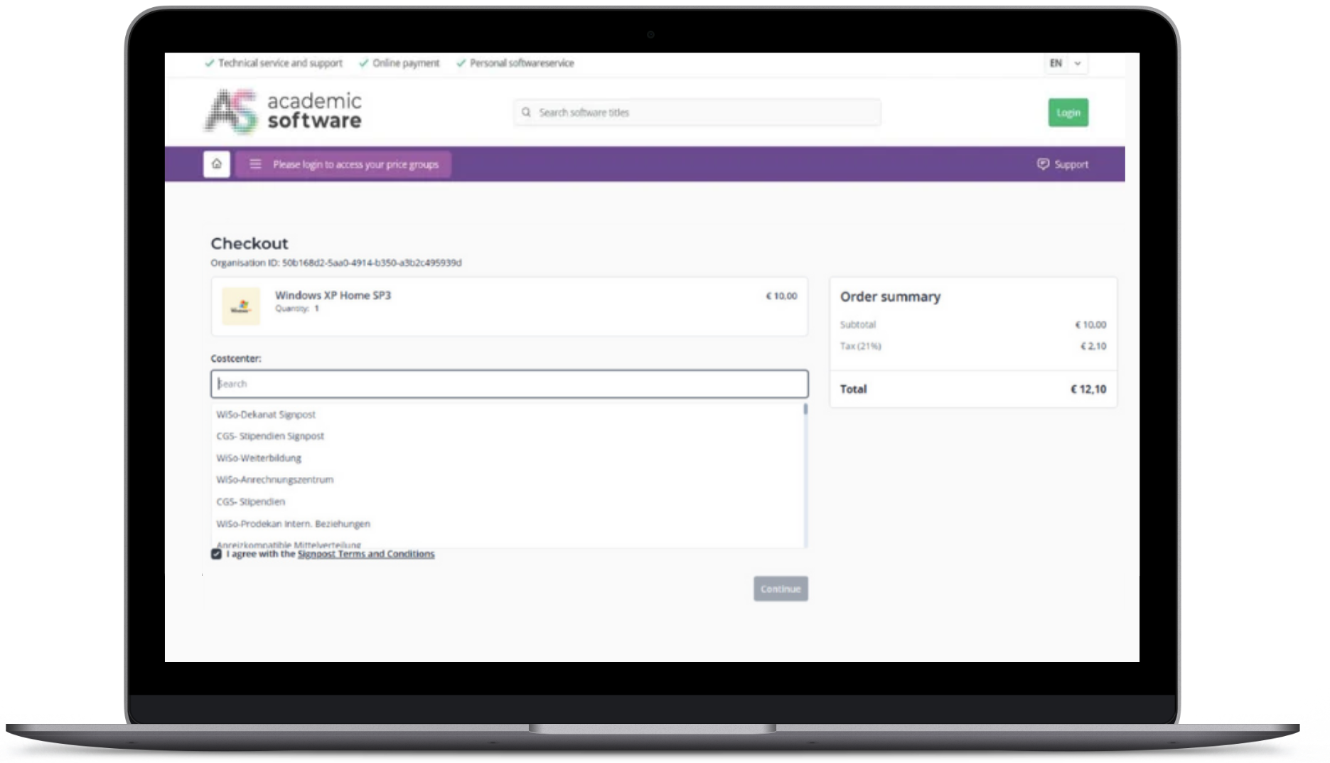 Interne Verrechnung und Kostenzuordnung innerhalb der Procurement Plattform Interne Verrechnung und Kostenzuordnung innerhalb der Procurement Plattform